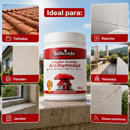 SelleTodo 750g, Selante Impermeável de Longa Duração Contra Infiltrações, Goteiras e Humidade